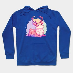 Happy jackalope rabbit with vivid colors Hoodie